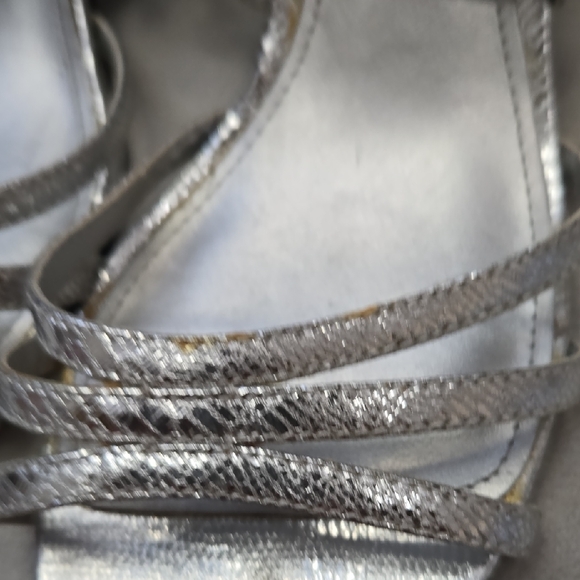 Nina Silver Strappy Heels - Picture 8 of 8